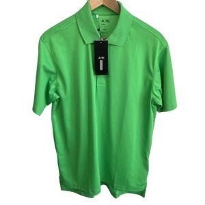 NWT ADIDAS Golf Climalite dri-fit Polo Sport Shirts Men's Sz Small Spring Green